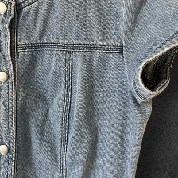 Theory Denim Blue Button-Down Dress Size 6 - Picture 5 of 13